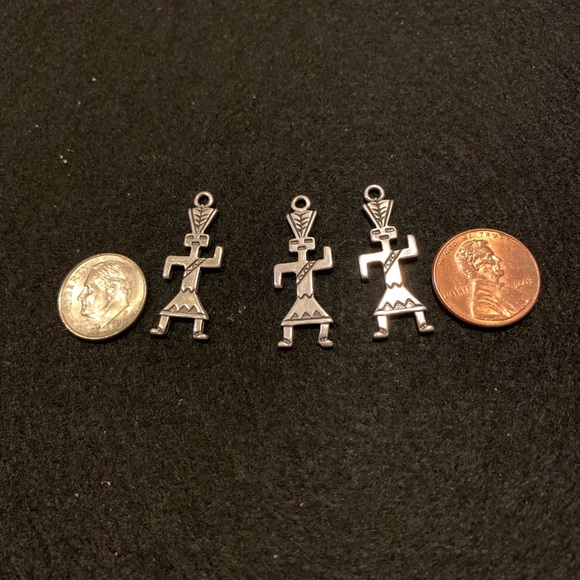 STERLING NATIVE AMERICAN WARRIOR CHARMS/PENDANTS - Picture 5 of 5